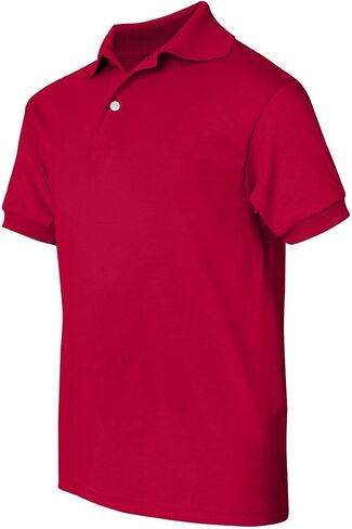 Hanes Boys' Short Sleeve Eco Smart Jersey Polo in Saudi Arabia