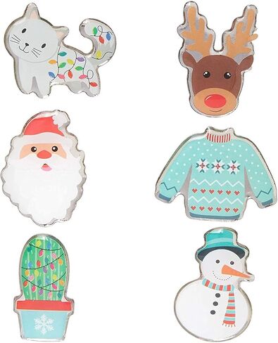 Christmas Enamel Pins Set, Holiday Lapel Pin (6 Designs, 24 Pieces) in Saudi Arabia