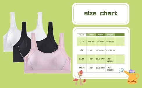 حمالة صدر رياضية للفتيات المراهقات بدون خياطة مصنوعة من القطن بظهر متسابق للجري in Kuwait