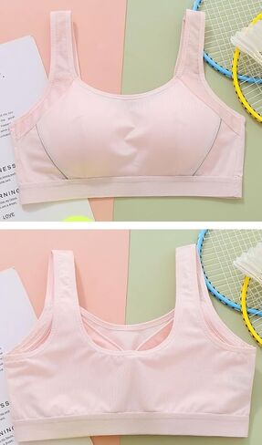 حمالة صدر رياضية للفتيات المراهقات بدون خياطة مصنوعة من القطن بظهر متسابق للجري in Kuwait