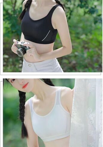 حمالة صدر رياضية للفتيات المراهقات بدون خياطة مصنوعة من القطن بظهر متسابق للجري in Kuwait