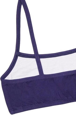 Fruit of the Loom Girls' Spaghetti Strap Sports Bra, Multi Leo/Eyeshadow/Grey Heather/White/Marble Swirl/Black Hue, 28 in Saudi Arabia