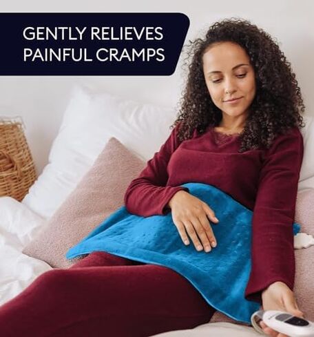 وسادة تدفئة GENIANI XL لتخفيف آلام الظهر والتشنجات، مؤهلة لـ FSA HSA، إيقاف تلقائي، يمكن غسلها في الغسالة، وسادة حرارة رطبة للرقبة والكتف، رقعة حرارية كهربائية للركبة والساق، رمادي تاببي 12 بوصة × 24 بوصة in Kuwait