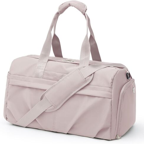 حقيبة رياضية للنساء والرجال مع حجرة للأحذية، حقيبة رياضية من القماش الخشن، مقاومة للماء للسفر في عطلة نهاية الأسبوع طوال الليل لليوجا مع أكمام بعجلات، أسود in Kuwait