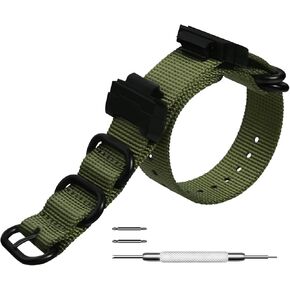 Nylon Strap Replacement Watch Bands Compatible with Casio G-Shock Watch Model GA-100 / GA-110 / GA-100C / GA-300 / GA-120 / GA-200/ GD-100 /GA-140/GA-735/GA-800/DW-5600/DW-5610/DW-5305/DW-6900/GW-6900 in Kuwait