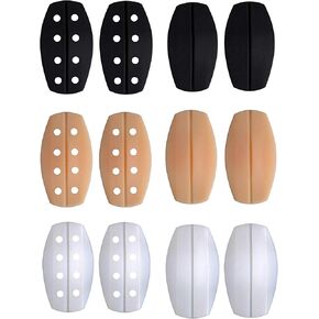 EIMGO Pairs Silicone Bra Strap Cushions Holder Non-Slip Comfort Shoulder Protectors Pads(BK,WH,Skin colors,Light skin tone) in Saudi Arabia