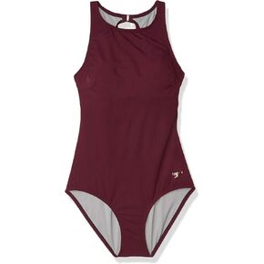Speedo Women's Swimsuit One Piece High Neck Contemporary Cut