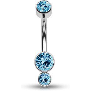 Mooncrush Jewelry G23 Solid Titanium Belly Button Rings 14G 10MM Belly Navel Rings for Women Men Internally Threaded Belly Belly Piercing Jewelry Surgical Steel in Kuwait