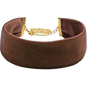 STACKABLE CREATIONS Wide Velvet Thick Black Choker Necklace for Women Girls, 90s Ribbon Neck Collar in Kuwait