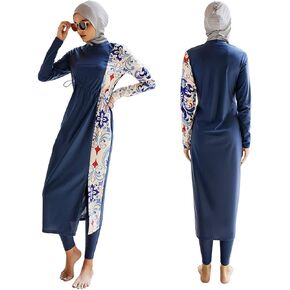 Muslim Swimsuits for Women Modest Islamic Arabic Swimwear Burkini Full Cover Hijab Top Pants Swimming Cap Bathing Suits