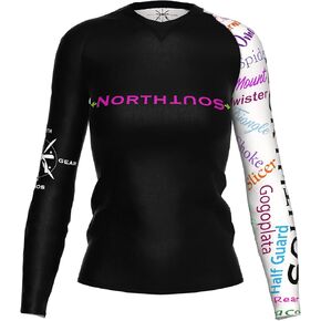 NorthSouth Women's Sports Rash Guard - Jiu Jitsu BJJ Long Sleeve Rashguard Compression Shirt with UPF 50+