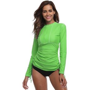 Women's UV Sun Protection UPF 50+ Long Sleeve Rash Guard Wetsuit Swimsuit Top