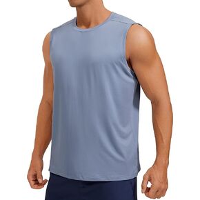 CRZ YOGA Men's Workout Sleeveless Shirt Quick Dry Stretchy Swim Shirts Athletic Gym Running Beach Tank Top in Saudi Arabia