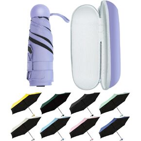 UVANTI Umbrella Small Mini Umbrella with Case - Light Folding Compact Travel Umbrella Lightweight Portable Parasol for Backpack Purse - Sun & Rain Pocket UV Umbrellas for Kids Girls Boys Women in Saudi Arabia