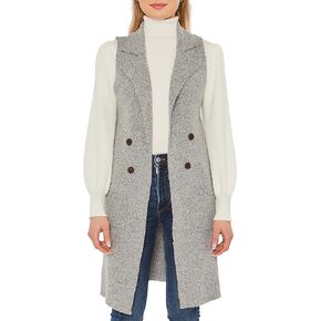 Love Tree Women's Sleeveless Long Sweater Vest Open Front Knit Cardigan Waistcoat in Saudi Arabia