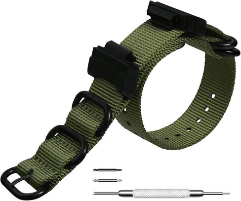 Nylon Strap Replacement Watch Bands Compatible with Casio G-Shock Watch Model GA-100 / GA-110 / GA-100C / GA-300 / GA-120 / GA-200/ GD-100 /GA-140/GA-735/GA-800/DW-5600/DW-5610/DW-5305/DW-6900/GW-6900 in Saudi Arabia