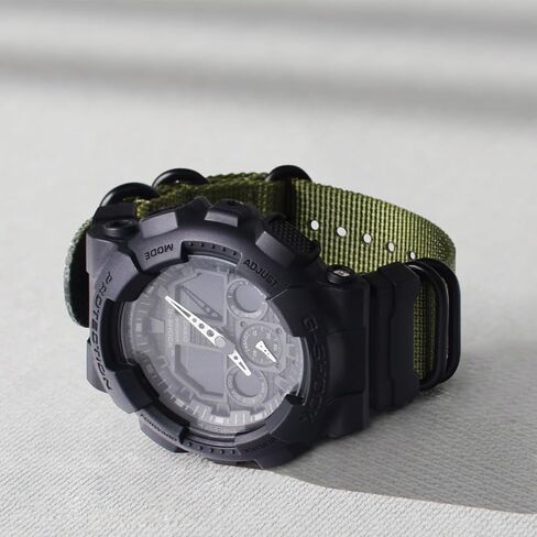Nylon Strap Replacement Watch Bands Compatible with Casio G-Shock Watch Model GA-100 / GA-110 / GA-100C / GA-300 / GA-120 / GA-200/ GD-100 /GA-140/GA-735/GA-800/DW-5600/DW-5610/DW-5305/DW-6900/GW-6900 in Saudi Arabia