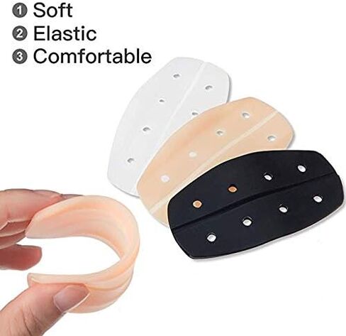 EIMGO Pairs Silicone Bra Strap Cushions Holder Non-Slip Comfort Shoulder Protectors Pads(BK,WH,Skin colors,Light skin tone) in Saudi Arabia