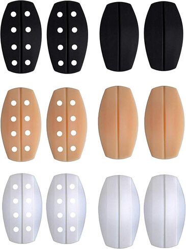 EIMGO Pairs Silicone Bra Strap Cushions Holder Non-Slip Comfort Shoulder Protectors Pads(BK,WH,Skin colors,Light skin tone) in Saudi Arabia