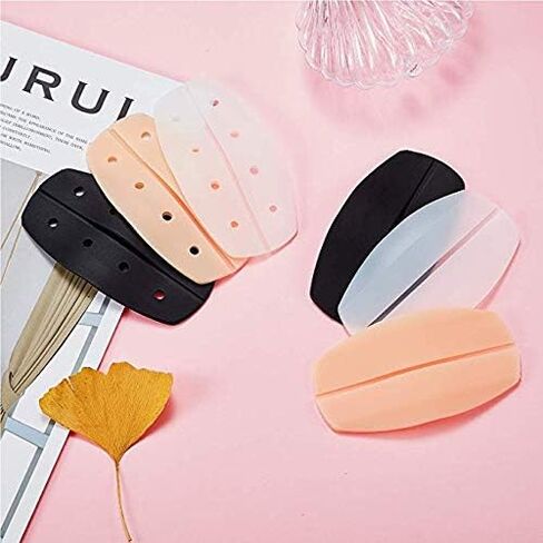 EIMGO Pairs Silicone Bra Strap Cushions Holder Non-Slip Comfort Shoulder Protectors Pads(BK,WH,Skin colors,Light skin tone) in Saudi Arabia