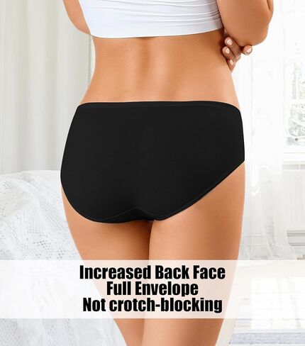 ASIMOON Cotton Underwear for Women Sexy Hipster Panties Ladies Full Coverage Low Rise Bikini Briefs 6 Pack in Saudi Arabia