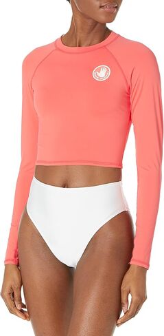 تي شيرت حريمي من Body Glove مطبوع عليه Let It Be بأكمام طويلة مع عامل حماية من الأشعة فوق البنفسجية 50+ Rash Guard in Kuwait