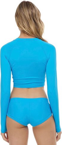 تي شيرت حريمي من Body Glove مطبوع عليه Let It Be بأكمام طويلة مع عامل حماية من الأشعة فوق البنفسجية 50+ Rash Guard in Kuwait