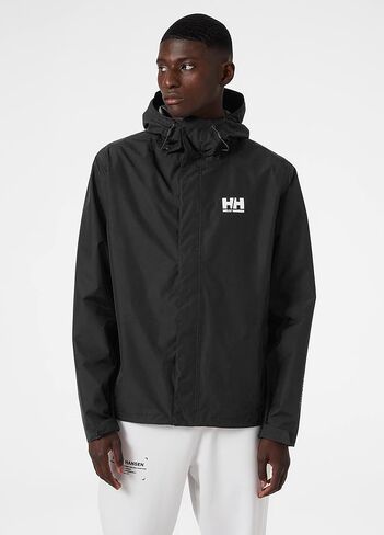 جاكيت مطر رجالي من Helly Hansen Seven J مقاوم للماء والرياح وجيد التهوية مع غطاء للرأس in Kuwait