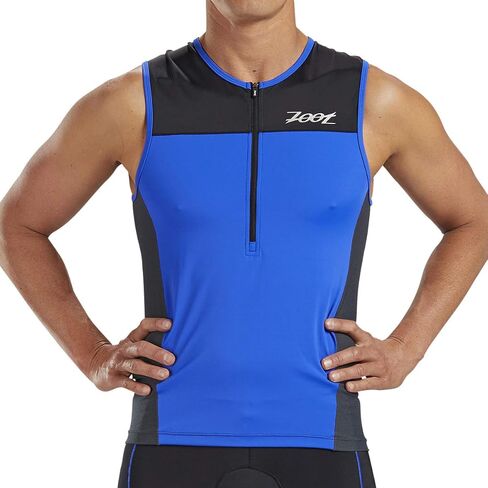 Zoot Men's Core Tri Tank - قميص Triathlon بدون أكمام للرجال مع 3 جيوب خلفية، ولوحات شبكية، وسحاب قفل كام in Kuwait