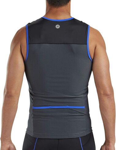 Zoot Men's Core Tri Tank - قميص Triathlon بدون أكمام للرجال مع 3 جيوب خلفية، ولوحات شبكية، وسحاب قفل كام in Kuwait