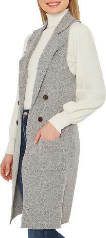Love Tree Women's Sleeveless Long Sweater Vest Open Front Knit Cardigan Waistcoat in Kuwait