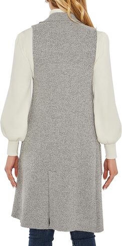 Love Tree Women's Sleeveless Long Sweater Vest Open Front Knit Cardigan Waistcoat in Kuwait