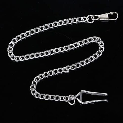 Gold/Silver Pocket Watch14 Inch Chain with Twisted Thick & T Bar & Lobster Clasps Watch Chain Link Vest for Your Pocket Watch in Saudi Arabia