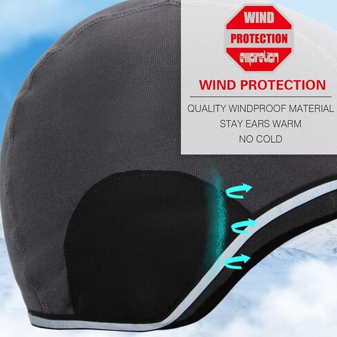 EMPISPORTS Thermal Helmet Liner Skull Cap Ears Windproof Protection Winter Warm Cycling Running Skiing Beanie Winter in Kuwait