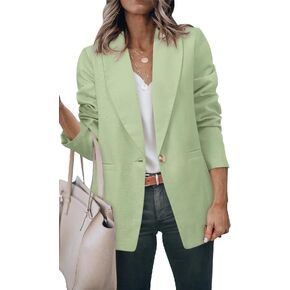 ZDLONG Women's Casual Lightweight Blazer Jacket Suits Lapel Long Sleeve for Daily/Work