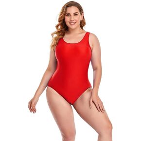 Annbon Women's One Piece Swimsuit Retro Plus Size Bathing Suit Conservative Monokini Swimwear in Saudi Arabia