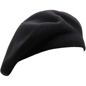 Wheebo French Beret Hat,Reversible Solid Color Cashmere Beret Cap for Womens Girls Lady Adults in Kuwait
