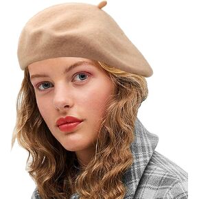 Sydbecs Wool Beret Hats for Women Ladies Girls, French Barret Hat Solid Color Style