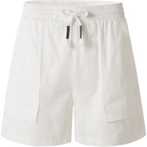 شورت نسائي كاجوال من Vcansion بخصر مطاطي مريح مصنوع من القطن مع جيوب in Kuwait