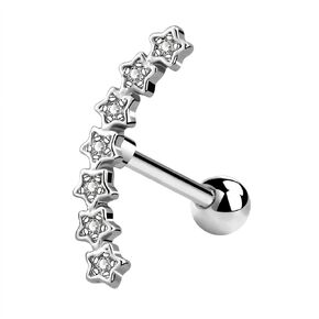 Melighting 16G هيليكس أقراط الأذن العليا الغضروف أقراط الفولاذ المقاوم للصدأ 316L الزنمة ثقب المجوهرات واضح تشيكوسلوفاكيا محارة ثقب المجوهرات أقراط ترصيع للنساء هيئة ثقب المجوهرات in Kuwait