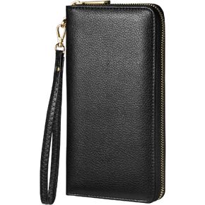 Chelmon Womens Wallet Leather RFID Blocking Purse Credit Card Clutch