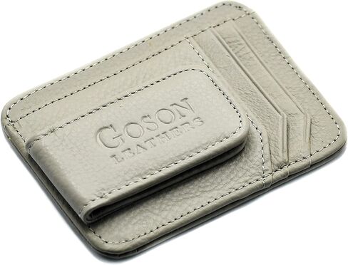 Goson Leather Money Clip Wallet for Men, Front Pocket Wallet, Credit Card Holder, Slim Minimalist Wallet in Kuwait