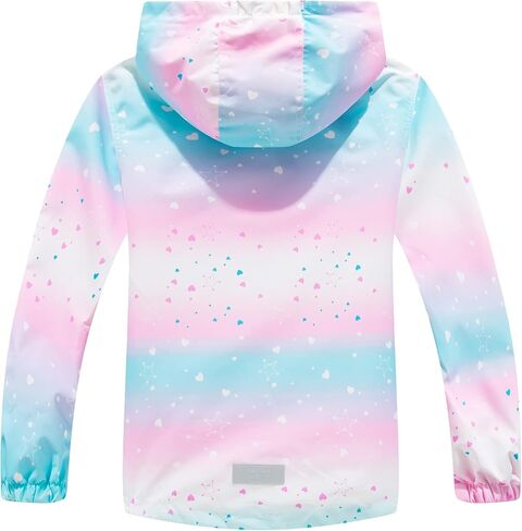 M2C Girls Outdoor Floral Fleece Lined Light Windproof Jacket with Hood in Saudi Arabia