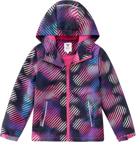 M2C Girls Outdoor Floral Fleece Lined Light Windproof Jacket with Hood in Saudi Arabia