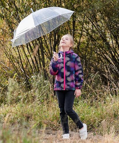 M2C Girls Outdoor Floral Fleece Lined Light Windproof Jacket with Hood in Saudi Arabia