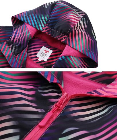 M2C Girls Outdoor Floral Fleece Lined Light Windproof Jacket with Hood in Saudi Arabia
