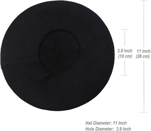 Wheebo French Beret Hat,Reversible Solid Color Cashmere Beret Cap for Womens Girls Lady Adults in Kuwait