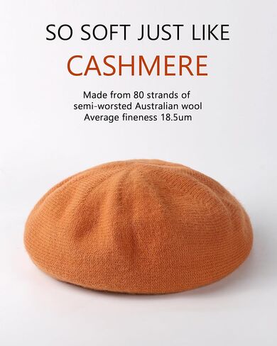 Women Wool Beret Hat French Style Winter Warm Solid Color Classic Knit Beret Cap in Kuwait