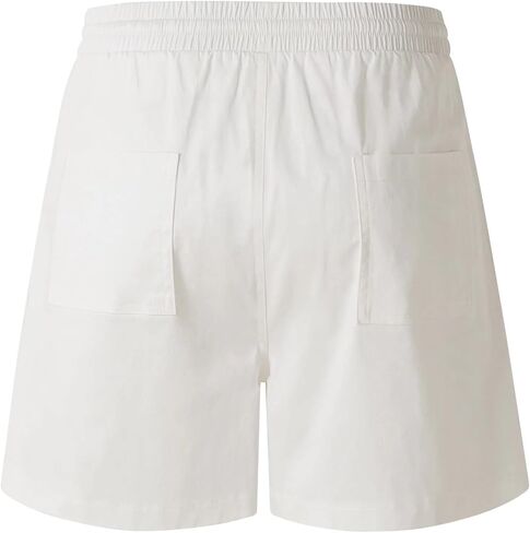 شورت نسائي كاجوال من Vcansion بخصر مطاطي مريح مصنوع من القطن مع جيوب in Kuwait