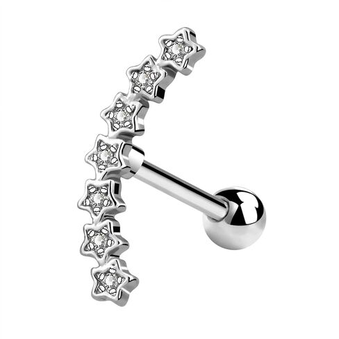 Melighting 16G هيليكس أقراط الأذن العليا الغضروف أقراط الفولاذ المقاوم للصدأ 316L الزنمة ثقب المجوهرات واضح تشيكوسلوفاكيا محارة ثقب المجوهرات أقراط ترصيع للنساء هيئة ثقب المجوهرات in Kuwait